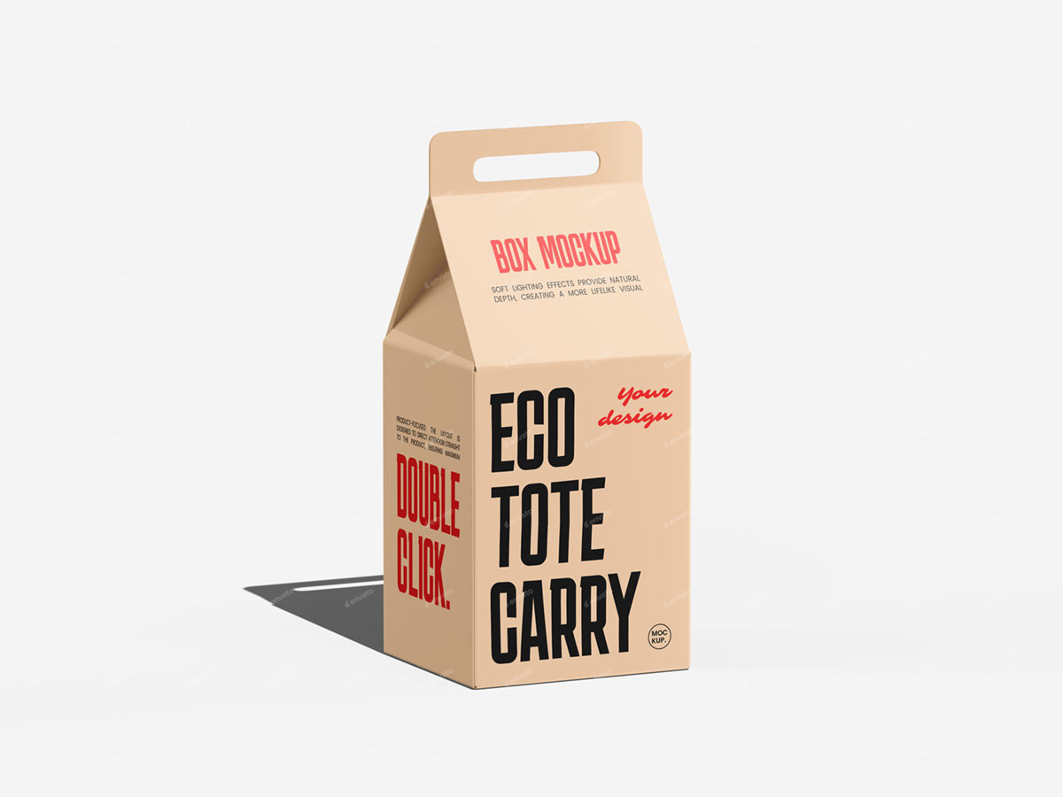 Eco Tote Carry Box Mockup 环保手提袋(图1)
