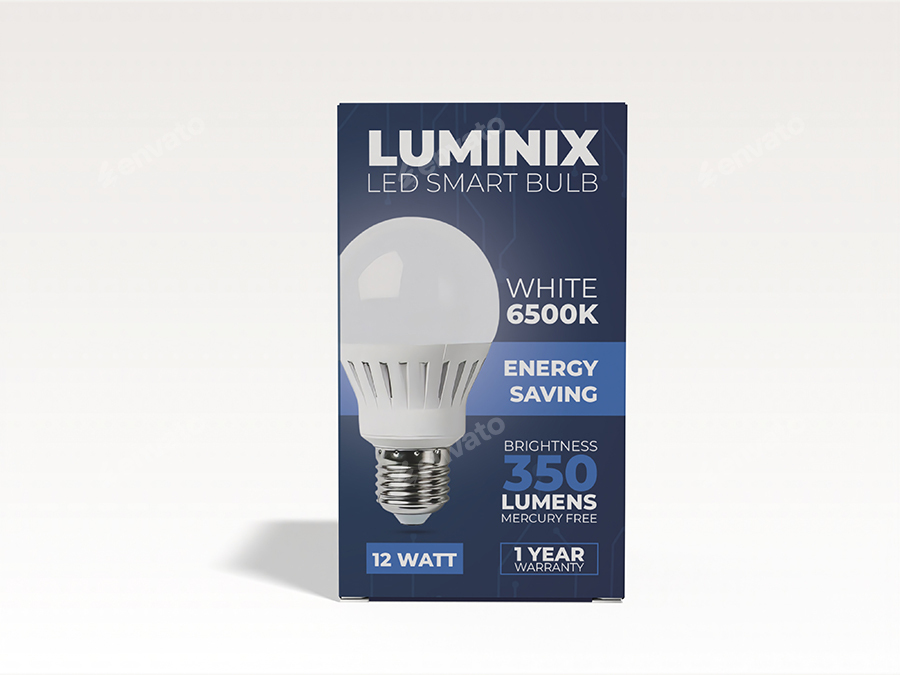 LED Bulb Box Template for Packaging LED 灯泡包装盒 (图2)