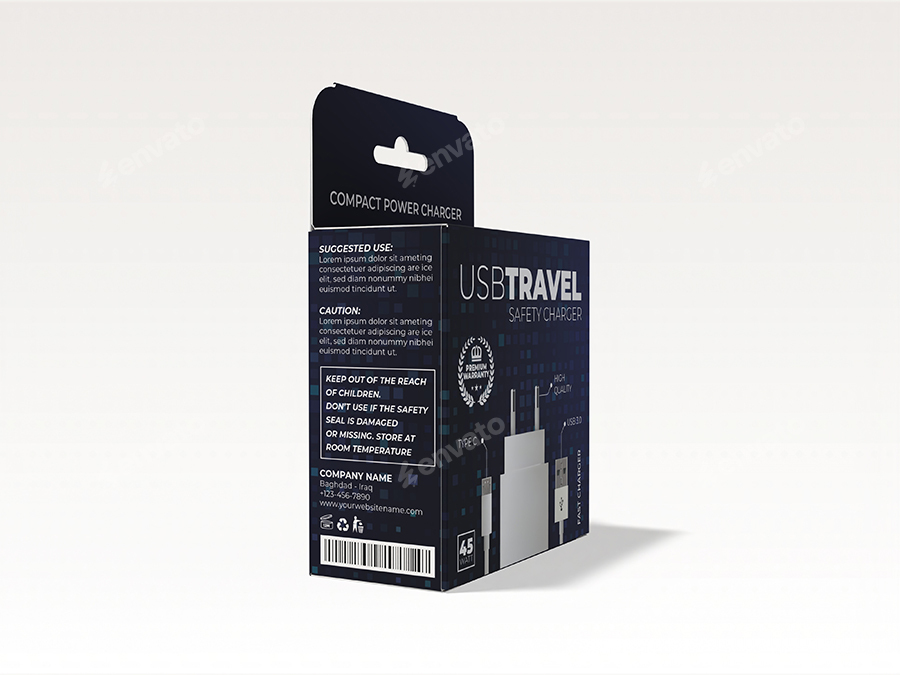 Mobile Phone Charger Template for Packaging 手机充电器包装(图2)