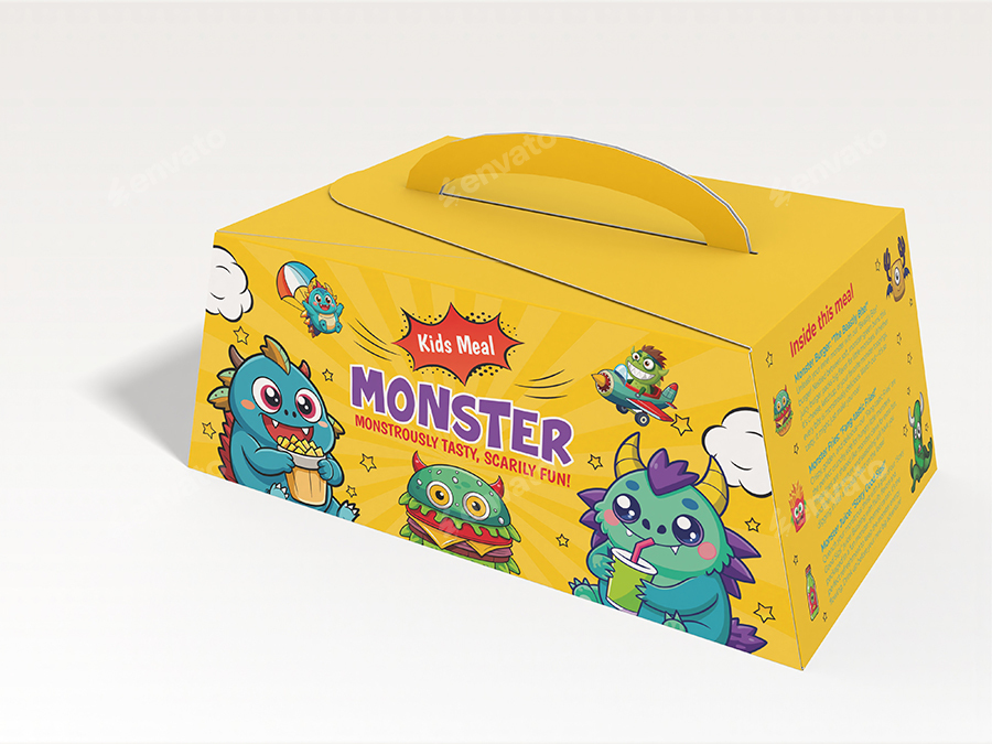 Kids Food Meal Template for Packaging 儿童食品餐盒包装(图4)